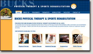 Bucks Physical Therapy Web site