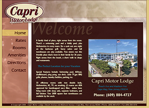 Capri Motor Lodge Web site