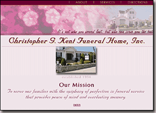 Christopher G. Kent Funeral Home Web site